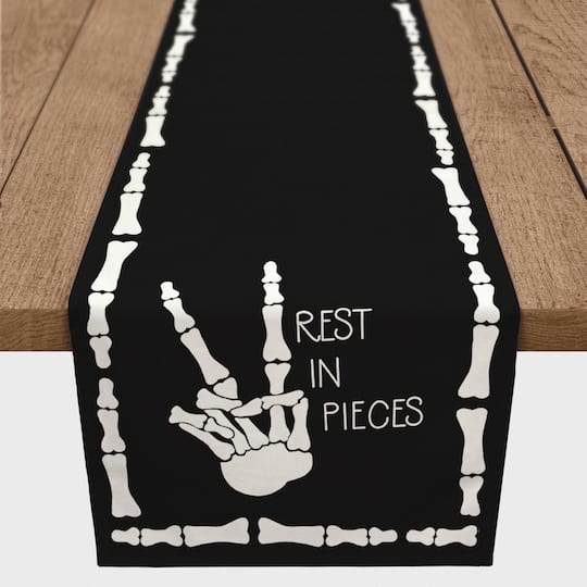 Rest in Pieces Poly Twill Table Runner